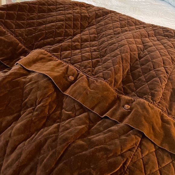 Lux Duvet Cozy Velveteen Comforter Cover Queen Size Chocolate Brown Blanket - Picture 4 of 6